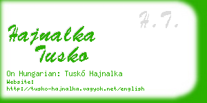 hajnalka tusko business card