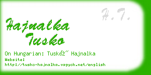 hajnalka tusko business card